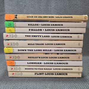 Lot of 10 Louis L'Amour Western Paperbacks Bantam Classic Frontier Fiction Lot